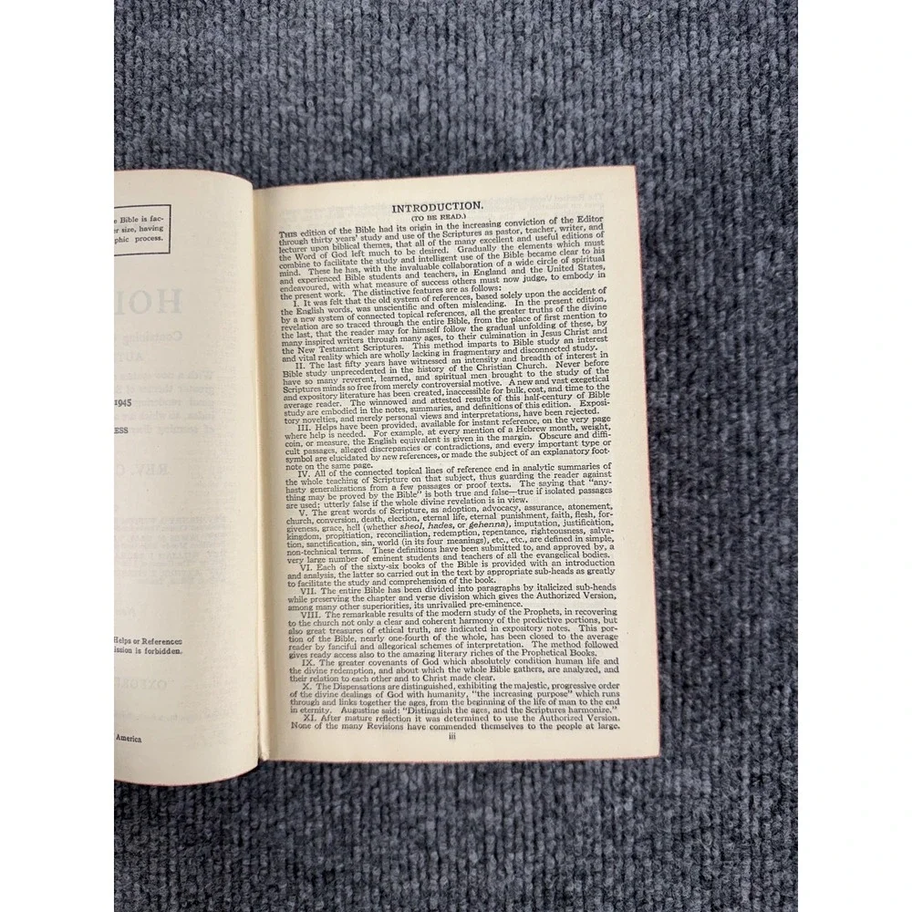 Vintage Scofield Reference Bible Holy Bible‎ C I Scofield Oxford Black Hardcover